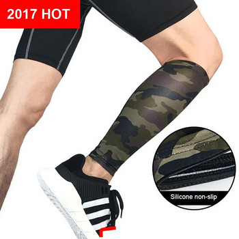 1 чифт поддържащи прасеца камуфлажни компресионни ръкави за крака Спортни чорапи за бягане Шина за подбедрица Упражнения на открито Опаковка за скоби