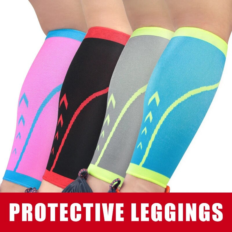 2gab Kompresijas ikru piedurknes Kāju sildītāji Futbols Basketbols Skriešana Riteņbraukšana Sporta zāle Apakšstilbu šinas un ikru sāpju mazināšanai pielāgots logotips