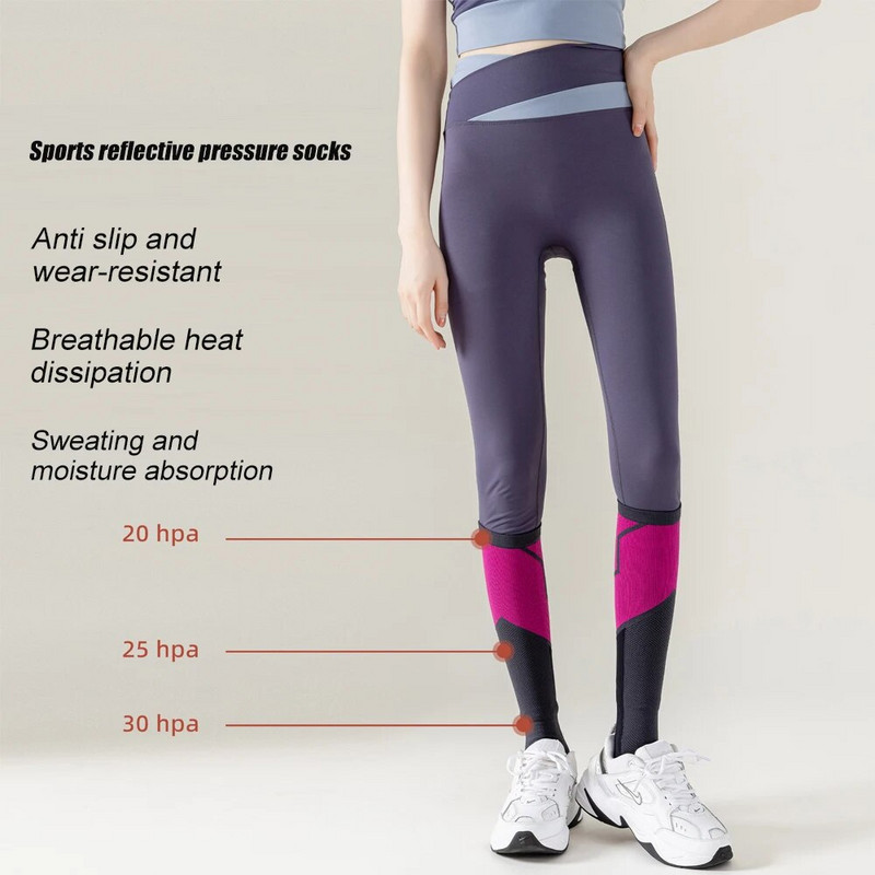 1 paar säärekompressioonsokke, veenilaiendite ravi meestele, naistele, õde, jooksmas 20–30 mmhg. Parimad lennureisid