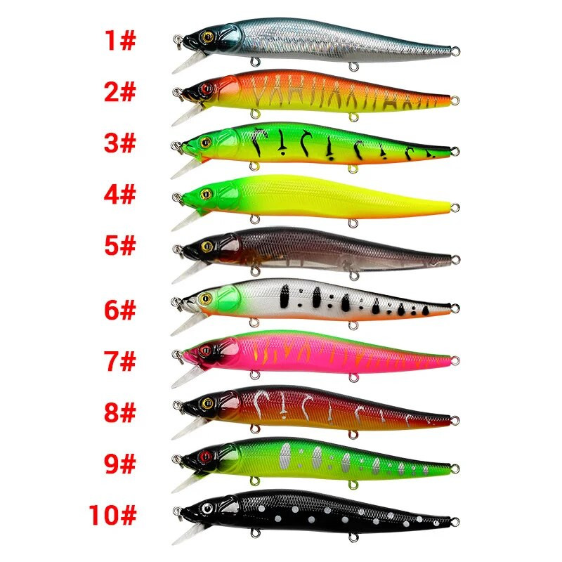 1tk Kalasööt 11,5cm/14g Minnow Crankbait Voblerid 3D Eyes Ahvena tehissööt haugi karpkala sööt ujumissööt kalapüügi Pesca