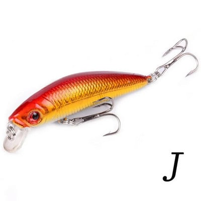Aorace Minnow žvejybos masalas 70mm 8g 3D Eyes Crankbait vobleris dirbtinio plastiko kieto masalo žvejybos reikmenys