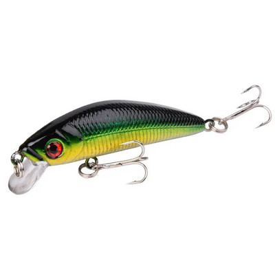 Aorace Minnow žvejybos masalas 70mm 8g 3D Eyes Crankbait vobleris dirbtinio plastiko kieto masalo žvejybos reikmenys