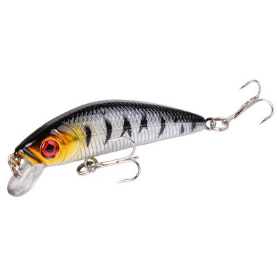 Aorace Minnow žvejybos masalas 70mm 8g 3D Eyes Crankbait vobleris dirbtinio plastiko kieto masalo žvejybos reikmenys