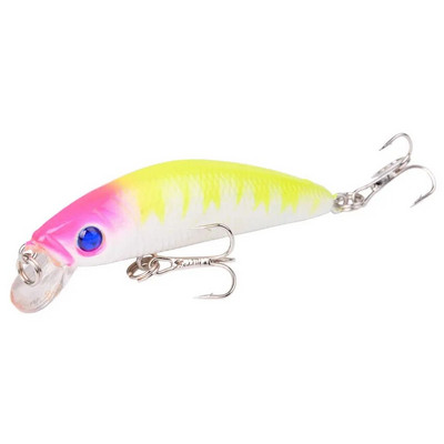 Aorace Minnow žvejybos masalas 70mm 8g 3D Eyes Crankbait vobleris dirbtinio plastiko kieto masalo žvejybos reikmenys
