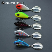 OUTKIT jauns metāla mini VIB ar karoti makšķerēšanas māneklīti 6g10g17g25g 2cm makšķerēšanas piederumu adata Crankbait vibrācijas spinner grimstošā ēsma