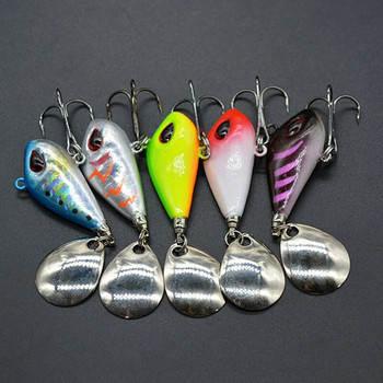 OUTKIT Νέο Μεταλλικό Mini VIB With Spoon Fishing Lure 6g10g17g25g 2cm Καρφίτσα ψαρέματος Crankbait Vibration Spinner Sinking Bait