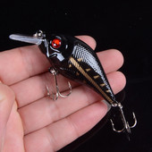 1tk 7,5cm 10,2g kõvad VIB landid kalapüügi Minnow söödaga Treble konksud uppuvad Crankbait voblerid kalastustarbed 3DEyes