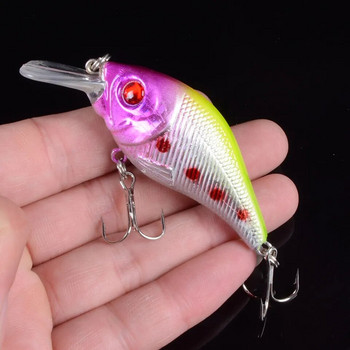 1 τεμ 7,5 cm 10,2 g Hard VIB Lures Fishing Minnow Bait Treble Hooks Sinking Crankbait Wobblers Fishing Tackle 3DEyes