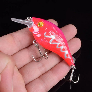 1 τεμ 7,5 cm 10,2 g Hard VIB Lures Fishing Minnow Bait Treble Hooks Sinking Crankbait Wobblers Fishing Tackle 3DEyes