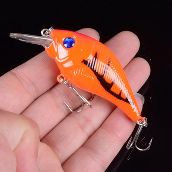 1 τεμ 7,5 cm 10,2 g Hard VIB Lures Fishing Minnow Bait Treble Hooks Sinking Crankbait Wobblers Fishing Tackle 3DEyes