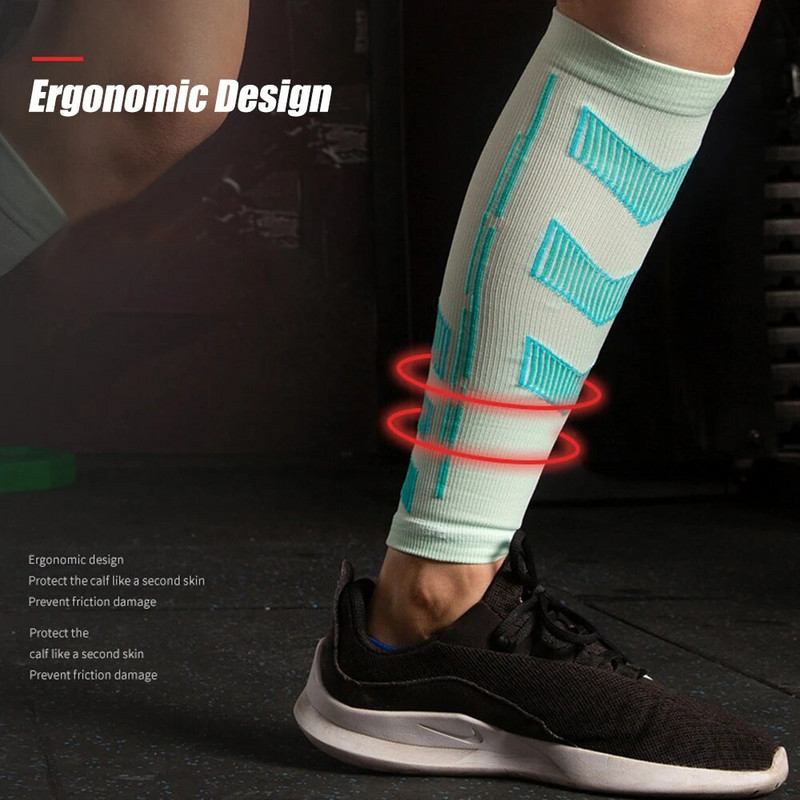 2бр. Компресионен ръкав за прасеца Мъже Жени, 20-30 mmHg Компресионен ръкав за шина за пищял Възстановяване на разширени вени, разкъсан прасец и облекчаване на болката