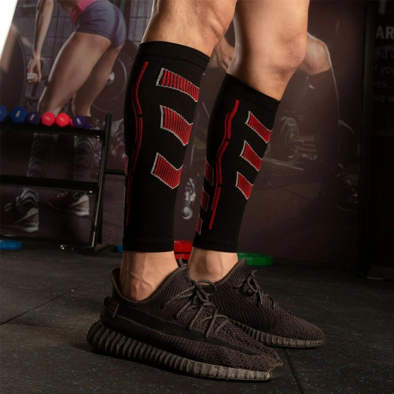 2бр. Компресионен ръкав за прасеца Мъже Жени, 20-30 mmHg Компресионен ръкав за шина за пищял Възстановяване на разширени вени, разкъсан прасец и облекчаване на болката