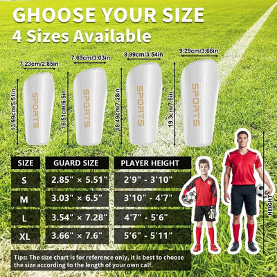 Soccer Shin Guards Προστατευτικό μανίκι με ένθετο προστατευτικό κνήμης τσέπης για νέους και ενήλικες Εξοπλισμός ποδοσφαίρου για μείωση του κραδασμού