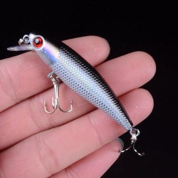 1 τεμ 6,5 cm/4,5 g Minnow Fishing Lure 3D Eyes Crankbait Wobblers Τεχνητό Πλαστικό Σκληρό Δόλωμα Peche Είδη ψαρέματος