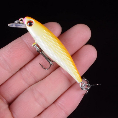 1 buc 6,5 cm/4,5 g Nalucă de pescuit Minnow Ochi 3D Crankbait Wobblers Artificial Plastic Hard Momeală pescuit Tackle