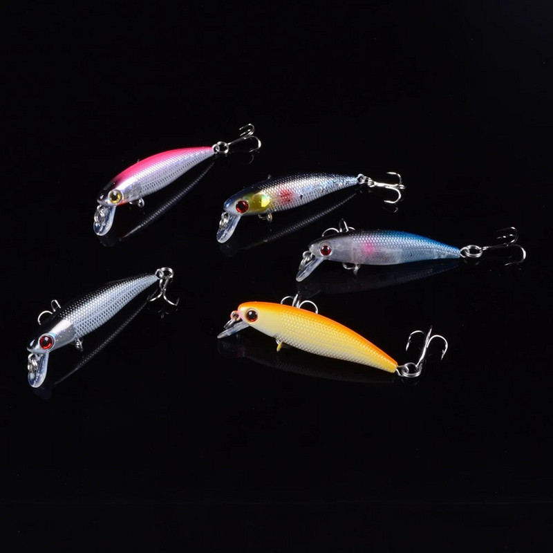 1 vnt 6,5 cm / 4,5 g Minnow žvejybos masalas 3D Eyes Crankbait vobleriai dirbtinio plastiko kieto masalo peche žvejybos reikmenys