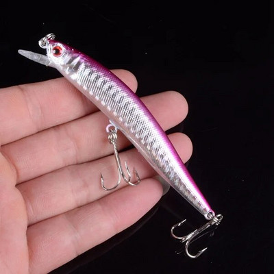 1 vnt Lifelike Minnow žvejybos masalas 9,7 cm 8,2 g Swimbait plūduriuojantys vobleriai Popper žvejybos masalas Pesca su 3D akimis