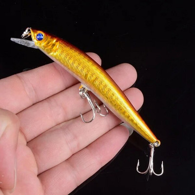 1 vnt Lifelike Minnow žvejybos masalas 9,7 cm 8,2 g Swimbait plūduriuojantys vobleriai Popper žvejybos masalas Pesca su 3D akimis
