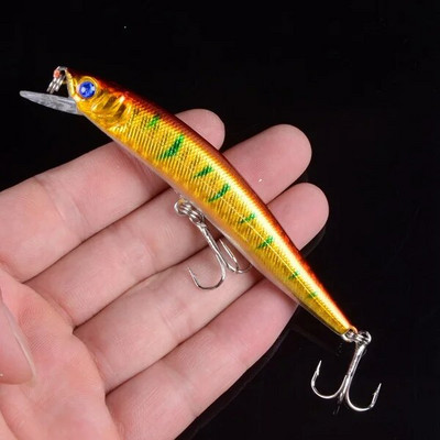1 vnt Lifelike Minnow žvejybos masalas 9,7 cm 8,2 g Swimbait plūduriuojantys vobleriai Popper žvejybos masalas Pesca su 3D akimis