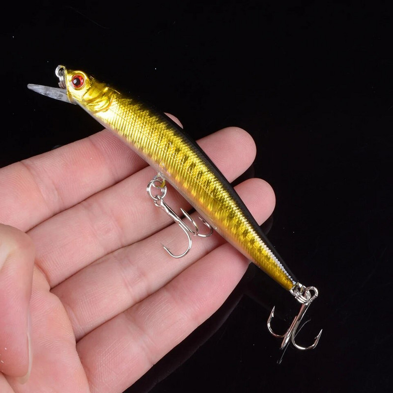 1 vnt Lifelike Minnow žvejybos masalas 9,7 cm 8,2 g Swimbait plūduriuojantys vobleriai Popper žvejybos masalas Pesca su 3D akimis