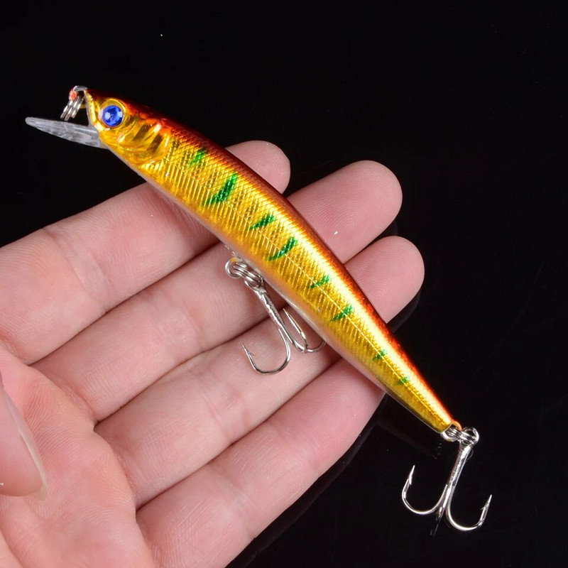 1 vnt Lifelike Minnow žvejybos masalas 9,7 cm 8,2 g Swimbait plūduriuojantys vobleriai Popper žvejybos masalas Pesca su 3D akimis