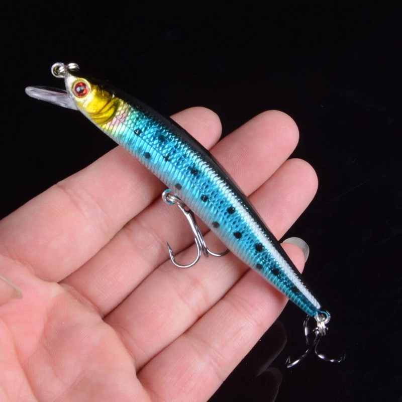 1kom realistični mamac za pecanje Minnow 10cm 8.5g Swimbait plutajući vobleri mamac Popper mamac za pecanje Pesca s 3D očima
