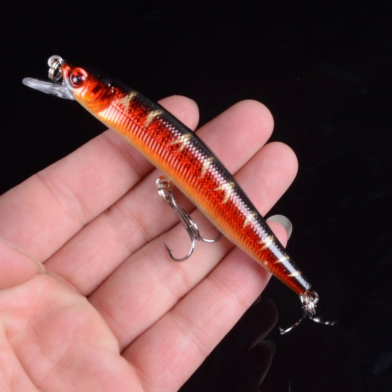 1kom realistični mamac za pecanje Minnow 10cm 8.5g Swimbait plutajući vobleri mamac Popper mamac za pecanje Pesca s 3D očima