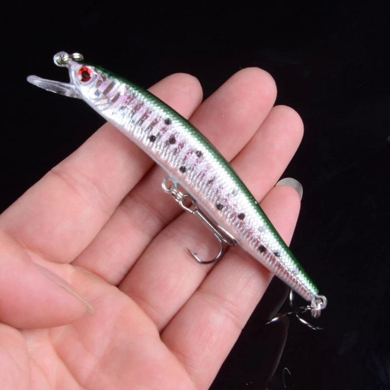 1kom realistični mamac za pecanje Minnow 10cm 8.5g Swimbait plutajući vobleri mamac Popper mamac za pecanje Pesca s 3D očima