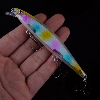 1τμχ Wobblers Jerkbait 10 Χρώματα 110mm 13g Hard Bait Minnow Crank Fishing lures Crankbait Bass #6 Αιχμηρά αγκίστρια με 3D μάτια