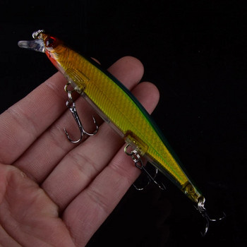 1τμχ Wobblers Jerkbait 10 Χρώματα 110mm 13g Hard Bait Minnow Crank Fishing lures Crankbait Bass #6 Αιχμηρά αγκίστρια με 3D μάτια