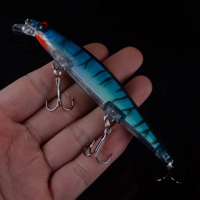 1 buc Wobblers Jerkbait 10 culori 110 mm 13 g momeală tare Minnow Crank Naluci de pescuit Crankbait Bass #6 cârlige ascuțite cu ochi 3D