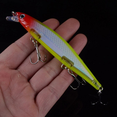 1 buc Wobblers Jerkbait 10 culori 110 mm 13 g momeală tare Minnow Crank Naluci de pescuit Crankbait Bass #6 cârlige ascuțite cu ochi 3D