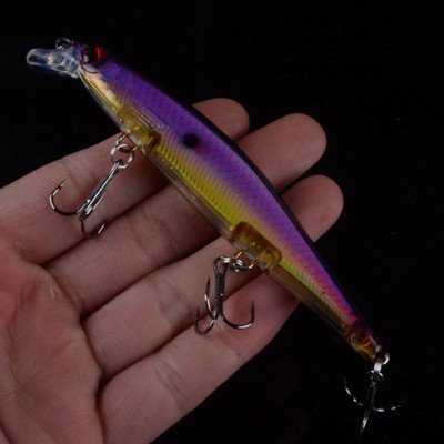 1 buc Wobblers Jerkbait 10 culori 110 mm 13 g momeală tare Minnow Crank Naluci de pescuit Crankbait Bass #6 cârlige ascuțite cu ochi 3D