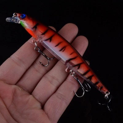1 buc Wobblers Jerkbait 10 culori 110 mm 13 g momeală tare Minnow Crank Naluci de pescuit Crankbait Bass #6 cârlige ascuțite cu ochi 3D
