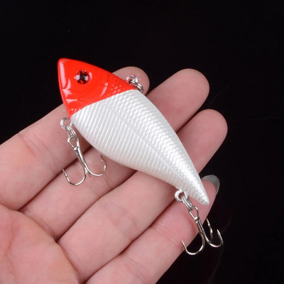 7cm 10,5g Vib Lure Cieta plastmasas zivju mākslīgā ēsma makšķerēšanai 3D Eyes Swimbait Crankbait Vobleri zvejas māneklis
