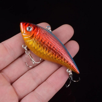 7cm 10,5g Vib Lure Cieta plastmasas zivju mākslīgā ēsma makšķerēšanai 3D Eyes Swimbait Crankbait Vobleri zvejas māneklis