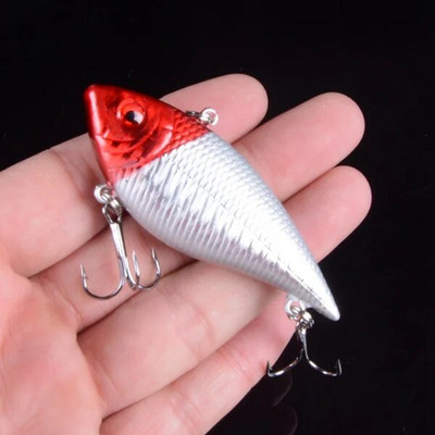 7cm 10,5g Vib Lure Cieta plastmasas zivju mākslīgā ēsma makšķerēšanai 3D Eyes Swimbait Crankbait Vobleri zvejas māneklis