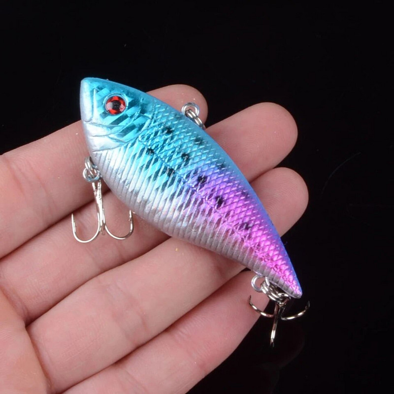 7cm 10,5g Vib Lure Cieta plastmasas zivju mākslīgā ēsma makšķerēšanai 3D Eyes Swimbait Crankbait Vobleri zvejas māneklis