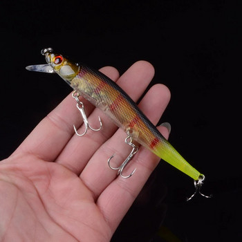 1 τεμ Classic Minnow Fishing Lure Σκληρό Τεχνητό Δόλωμα Bionic 3D Eyes 11,5cm 14g Fishing Wobblers Crankbait Πλαστικό πλέγμα ψαριών