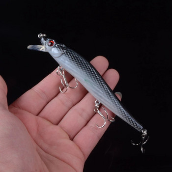 1 τεμ Classic Minnow Fishing Lure Σκληρό Τεχνητό Δόλωμα Bionic 3D Eyes 11,5cm 14g Fishing Wobblers Crankbait Πλαστικό πλέγμα ψαριών