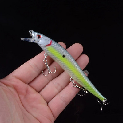 1 tk Classic Minnow kalastuslant, kõva kunstsööt, biooniline 3D silmad 11,5 cm 14 g kalapüügivoblerid Crankbait plastist kalatarbed