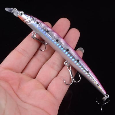 1 komad dulji 13,5 cm mamci za pecanje Minnow Vobleri 3D oči Plutajući mamci za morske šarane Tvrdi mamci Pesca Isca 3D oči