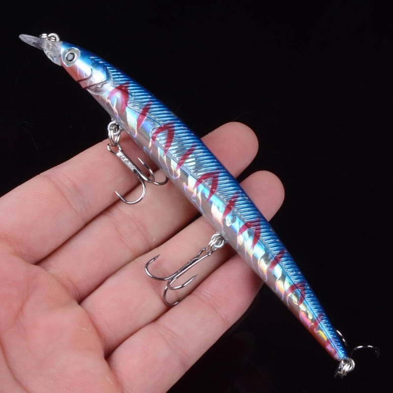 1 komad dulji 13,5 cm mamci za pecanje Minnow Vobleri 3D oči Plutajući mamci za morske šarane Tvrdi mamci Pesca Isca 3D oči