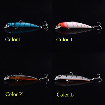 Καλής ποιότητας 1 τεμ. 7,5 cm/4,7 g Fishing Lures Minnow Lure 12 Colors Artificial Make Plastic Crankbait Wobblers Fishing Bait pesca