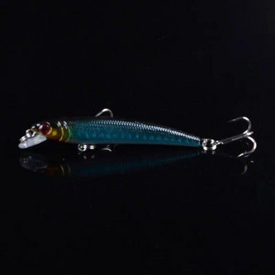 Momeală de pescuit de bună calitate 1 buc 7,5 cm/4,7 g Nalucă de pescuit Minnow 12 culori Artificial Make Plastic Crankbait Wobblers Momeală de pescuit pesca