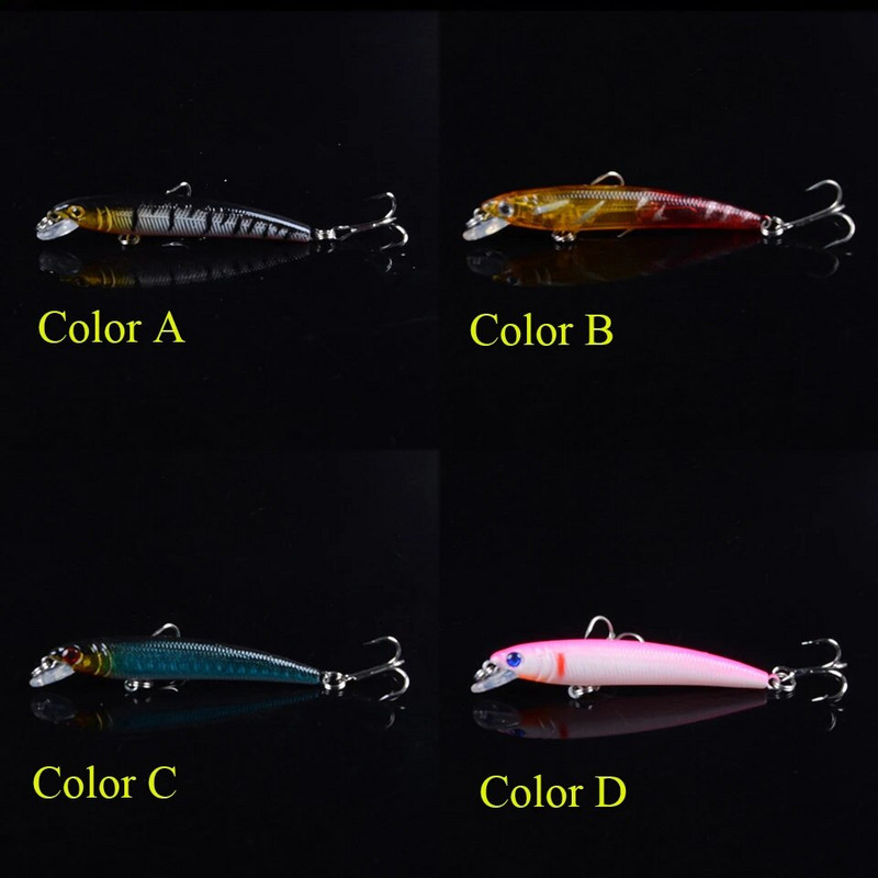 Momeală de pescuit de bună calitate 1 buc 7,5 cm/4,7 g Nalucă de pescuit Minnow 12 culori Artificial Make Plastic Crankbait Wobblers Momeală de pescuit pesca