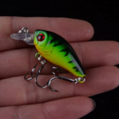 TQEXSZ 1tk 4g 4,5cm väikesed voblerid Crankbait püügipeibutis Kunstsöödaga kõva ujuv voobleer kalabassi püügivahenditele
