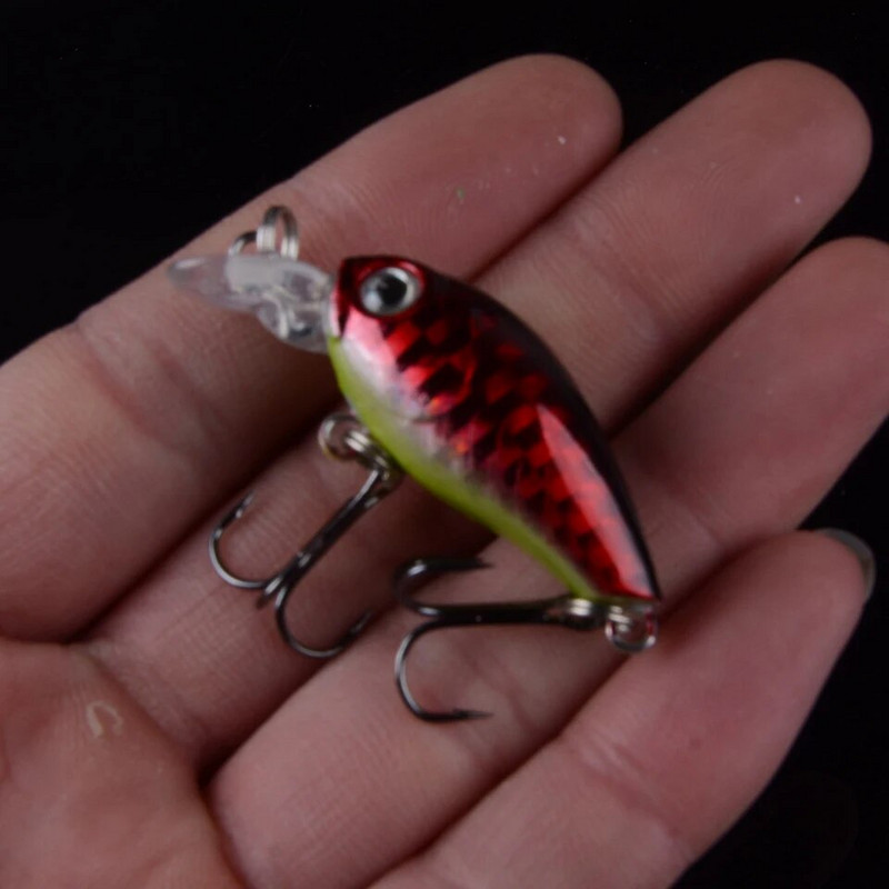 TQEXSZ 1tk 4g 4,5cm väikesed voblerid Crankbait püügipeibutis Kunstsöödaga kõva ujuv voobleer kalabassi püügivahenditele