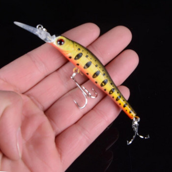 9,5cm 6,5g Minnow Fishing Lure Wobbler with 6# Hooks Floating Hard Bait Fishing Tackle Pesca Carp Crankbait 3D Eyes