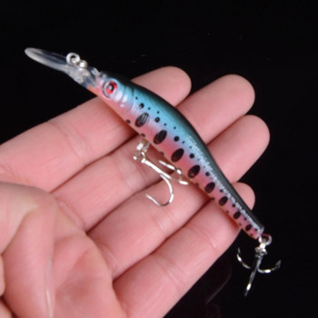 9,5cm 6,5g Minnow Fishing Lure Wobbler with 6# Hooks Floating Hard Bait Fishing Tackle Pesca Carp Crankbait 3D Eyes